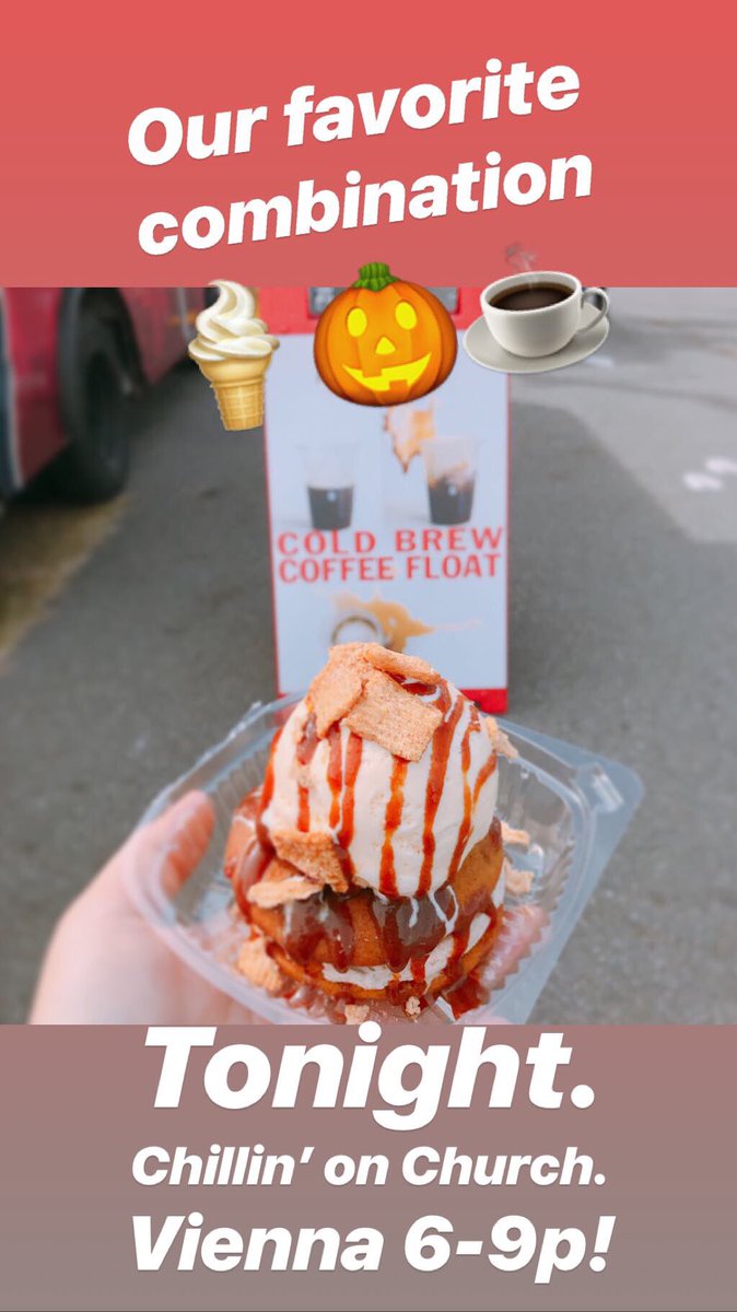 Tonight! Chillin on church in Vienna! We have our #pumpkin whoopies! #psl #basic