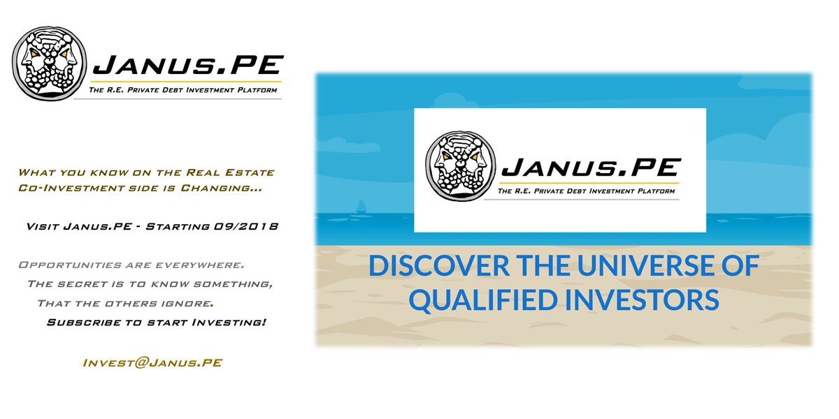JanusIP's tweet photo. Opportunities are everywhere.
The secret is to know something,
That the other ignore.
Subscribe to star investing!
invest@janus.pe
https://t.co/S2mFylXJol
.
.
.
#RealEstate #RealEstatePlatform #PrivateEquityRealEstate #PERE #InvestmentPlatform  #PrivateEquityPlatform   #PropTech https://t.co/WMYnmH1fxF