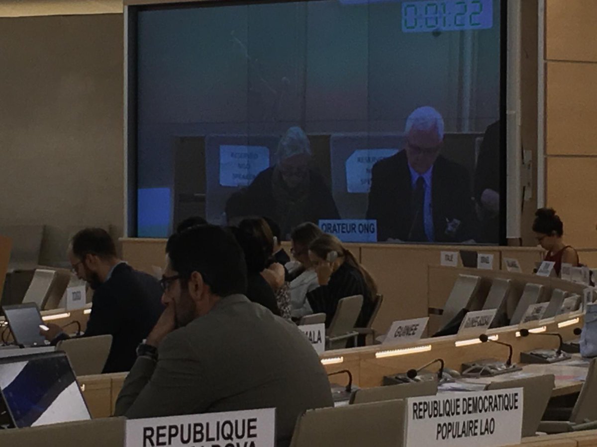AlexNeve24's tweet photo. Our @mlillieb #OrateurONG at UN Human Rights Council today sharing @AmnestyNow @AmnistieCA disappointment that Canada did not go for bold human rights commitments & advances in responding to #UPR2018. Read our 2 minute statement here: https://t.co/TYxinL0Fzz https://t.co/zhPcyNOGyq
