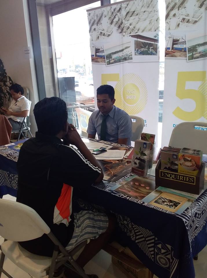 Retire_expofj's tweet photo. At booth No.1 is the #FDB vendors who are more then willing to assist you in fulfilling your #dreams of having your own business/farm when you retire. It isn't too late to visit the various booths at the #RetirementExpoWest in Tappoos City, Lautoka from the 19th - 22nd September. https://t.co/qqkDAqKg8o