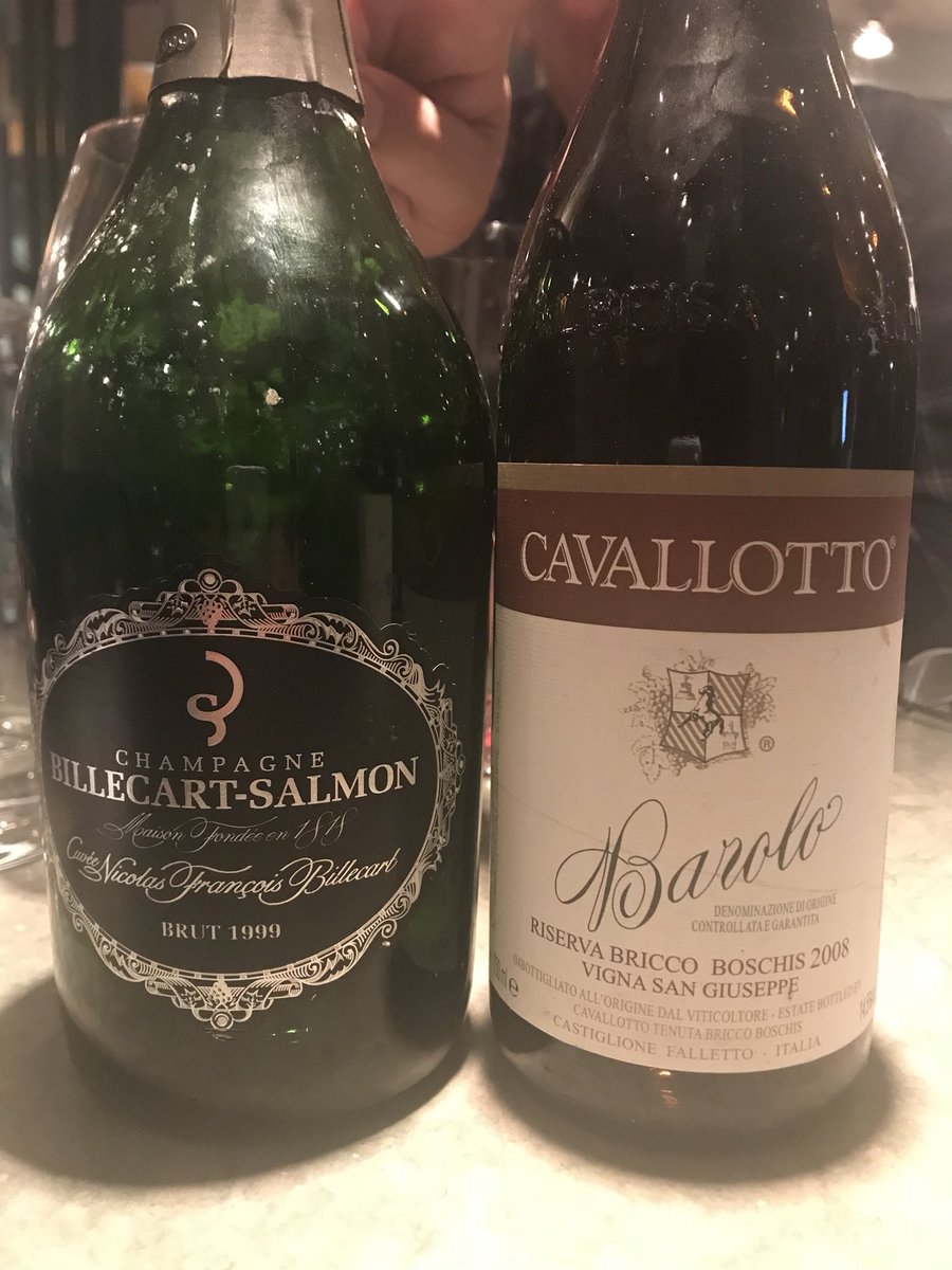 Yeh, there are other regions.
Cuvée NF Billecart was intense and lovley. Still a young wine.
Bricco Boschis San Giuseppe is a brilliant wine. Very refined and presice. Also very good.