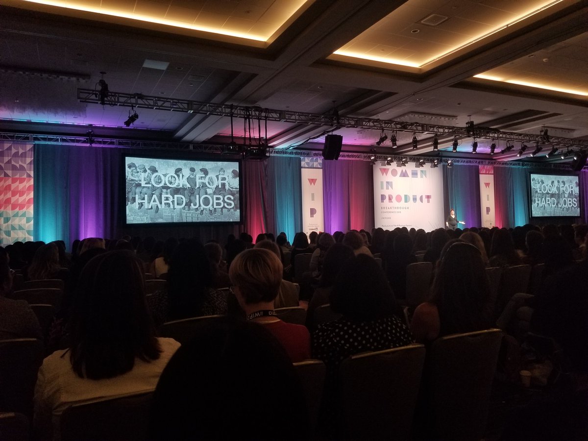 Amanda Richardson talking about risk taking. Look for hard jobs - Easy jobs don't teach you perseverance and strength. #WIP2018