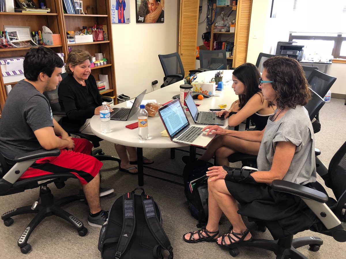 Sebastian and Dana are hard at work on the college applications with @CboSbell and Elissa today! #commonapp #tgif #cbo4success