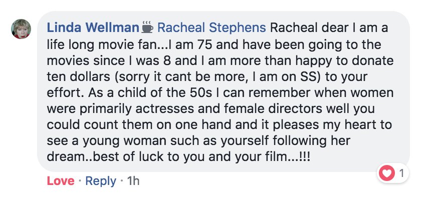 On this #femalefilmmakerfriday, and the last Friday we're live on alaskakickstarter.com, this one single comment on a recent post of mine completely warmed my heart and instantly made it all seem worth it. 🙌😭❤️