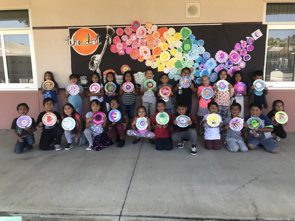 Celebrating our first Spirit Day! Happy Dot Day Foothill Oak !!! <a href="/FHOelementary/">Foothill  Elementary</a> #vusd #dotday #arted