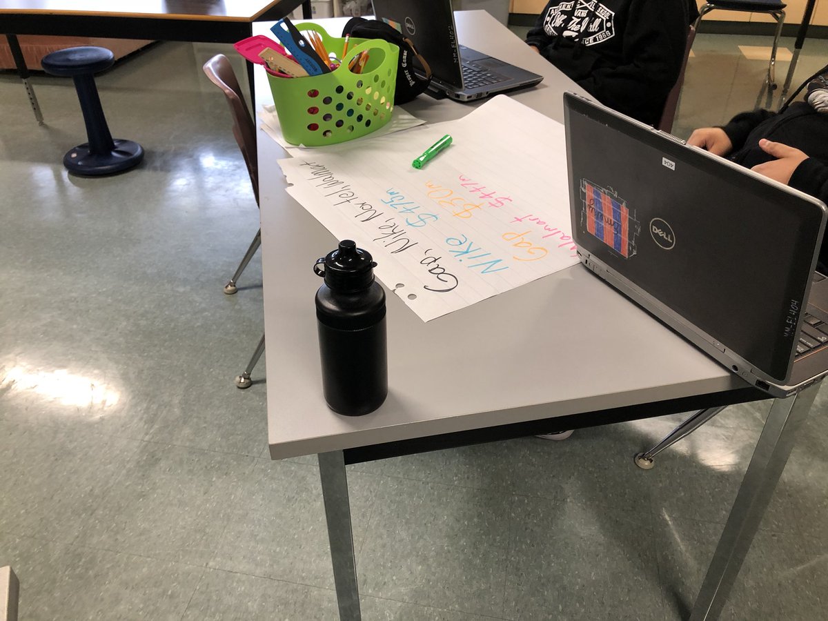 KristanRooke's tweet photo. Today in math we worked in small groups to investigate the CPP investments for specific types of companies. This is the first lesson from #maththatmatters2 and students were very engaged (once they learned terminology) #msmath https://t.co/KMuiNT4Oip