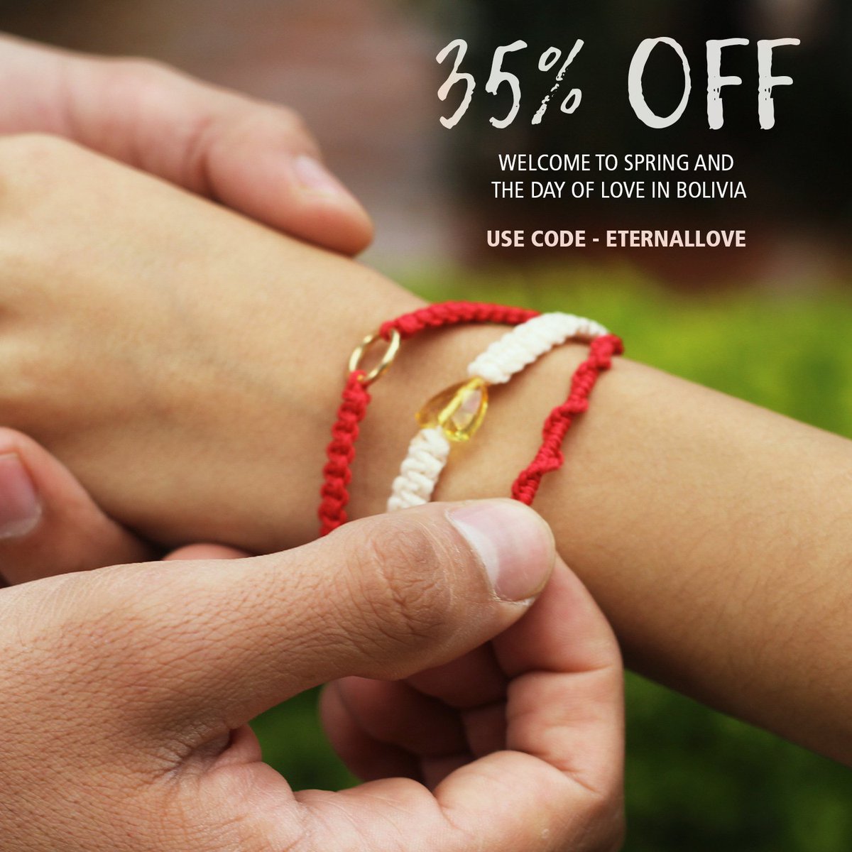 Love fills the heart and satisfies the mind!

Buy the Eternal Love bracelet pack and you get 35% off your purchase.

#artisan #crafty #crochet #wool #alpacawool #bolivia #handmade #sale #clearance #blackfriday #handcrafted