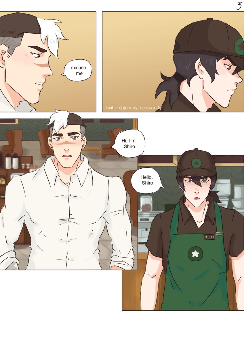 #Sheith Coffee-shop AU//  Despite the less than average coffee and decent service, Shiro keeps going back for the grumpy but cute barista… who seems to never get Shiro's name right. ☕️ #VLD