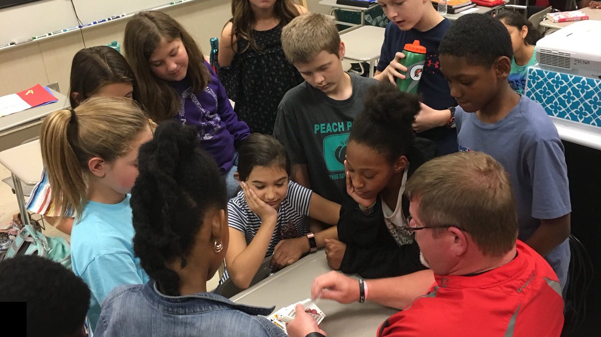 SteeleThoughts's tweet photo. I’m grateful that our teachers understand that there is more to teaching than a lesson plan. Seeing these kids watch this magic trick was one of the highlights of my week. #tsgcpride https://t.co/zdcM64Fldf