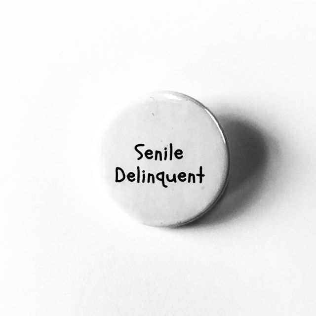 cococorncrafts's tweet photo. Senile delinquent badge. #etsyseller #etsyshop #funbadge #badge #pin #flairpin #etsy #badges https://t.co/EMgJLZ9EkT https://t.co/1KSlaB5IJf