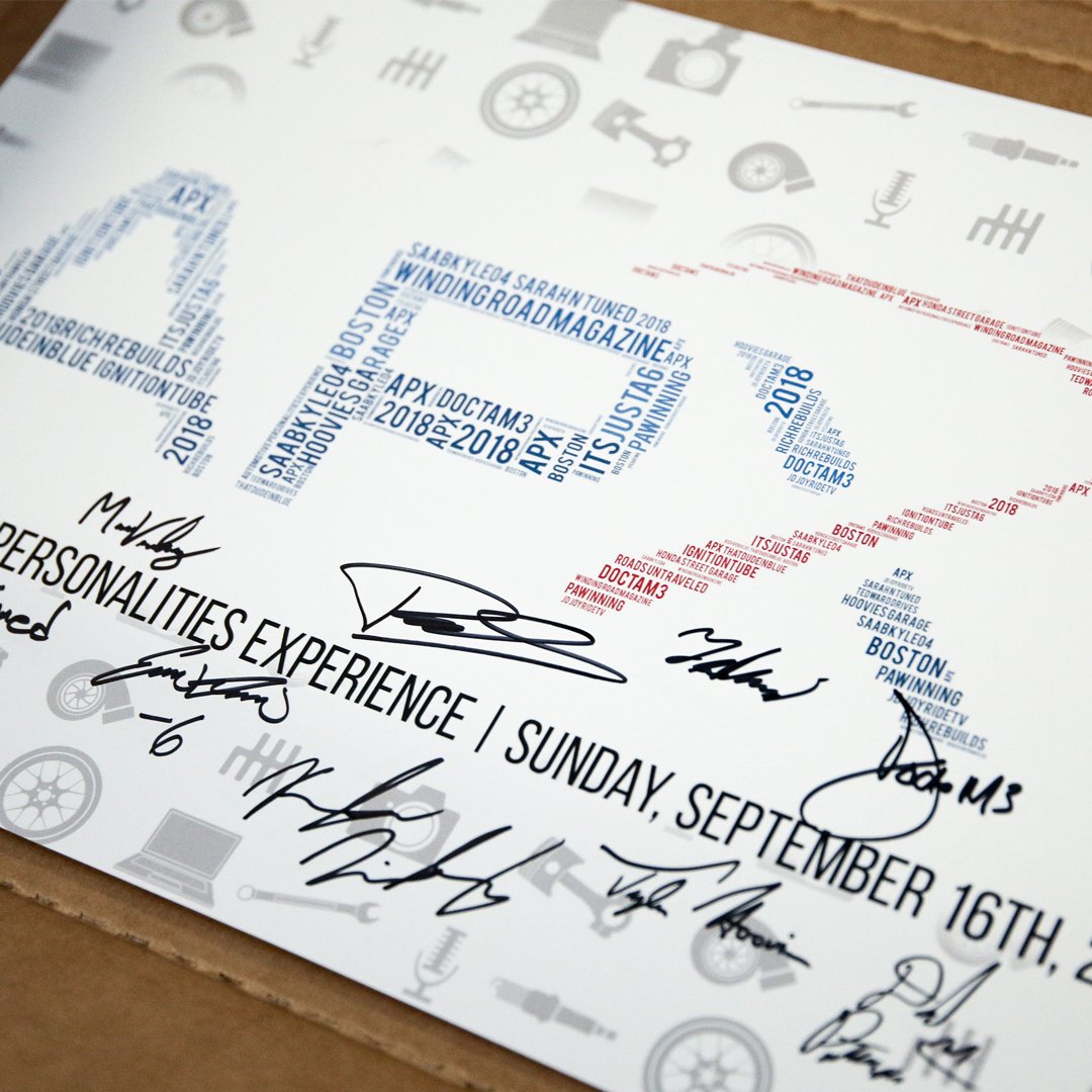 APXEvents's tweet image. Did you miss out on this years merch? We still have some autographed posters from this year in VERY LIMITED quantities, as well as 2018 t shirts, lanyards, and vintage autographed posters. DM us NOW to snag yours before they disappear forever (designs are never repeated)!