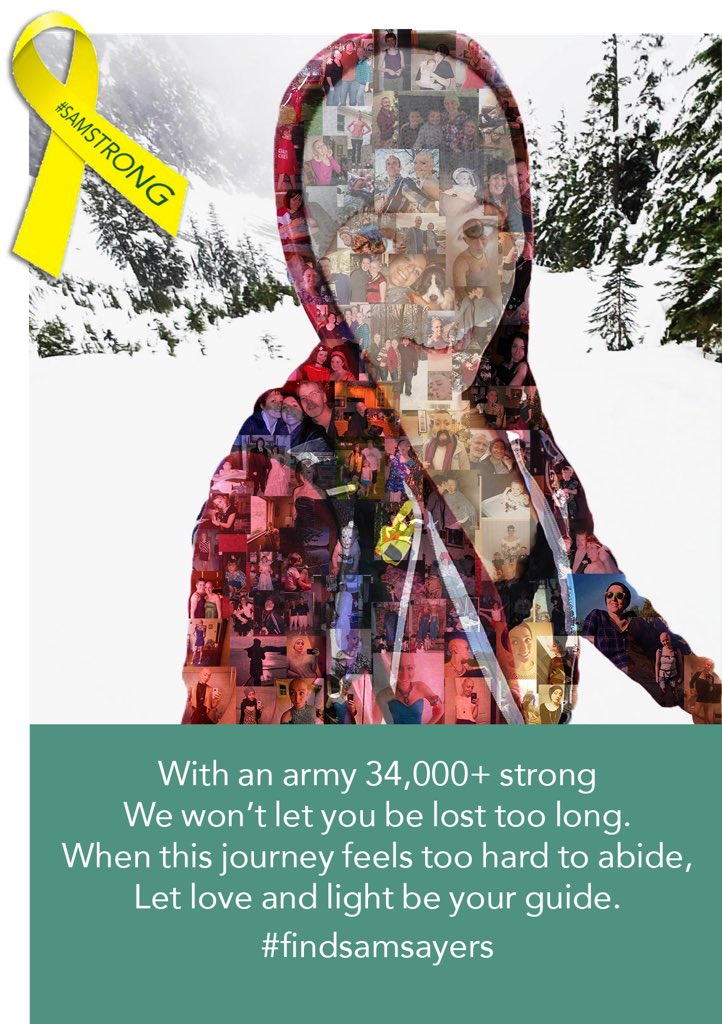 IamNatalieCox's tweet photo. 💛 No act of kindness -however small-is ever wasted~Aesop

Technical &amp; non-technical climber volunteers needed to help bring Sam home. 

FOLLOW US @FindSamSayers #findsamsayers 

✨Please RT✨ https://t.co/AODC2GJ7N8