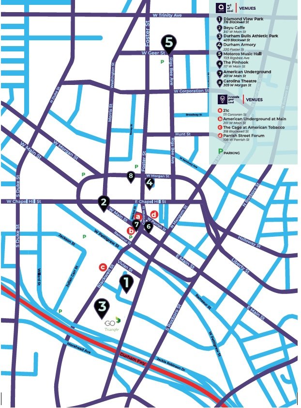 🚗 Don't stress about parking for this year’s #AOCFEST.  Use park-and-ride to let <a href="/GoDurham/">GoDurham</a> do the driving🚌Shuttle into downtown will run  every 20 mins so you won’t miss any of the amazing performances! Passes are only $4.50. 🚙Visit gotriangle.org/artofcool for more details