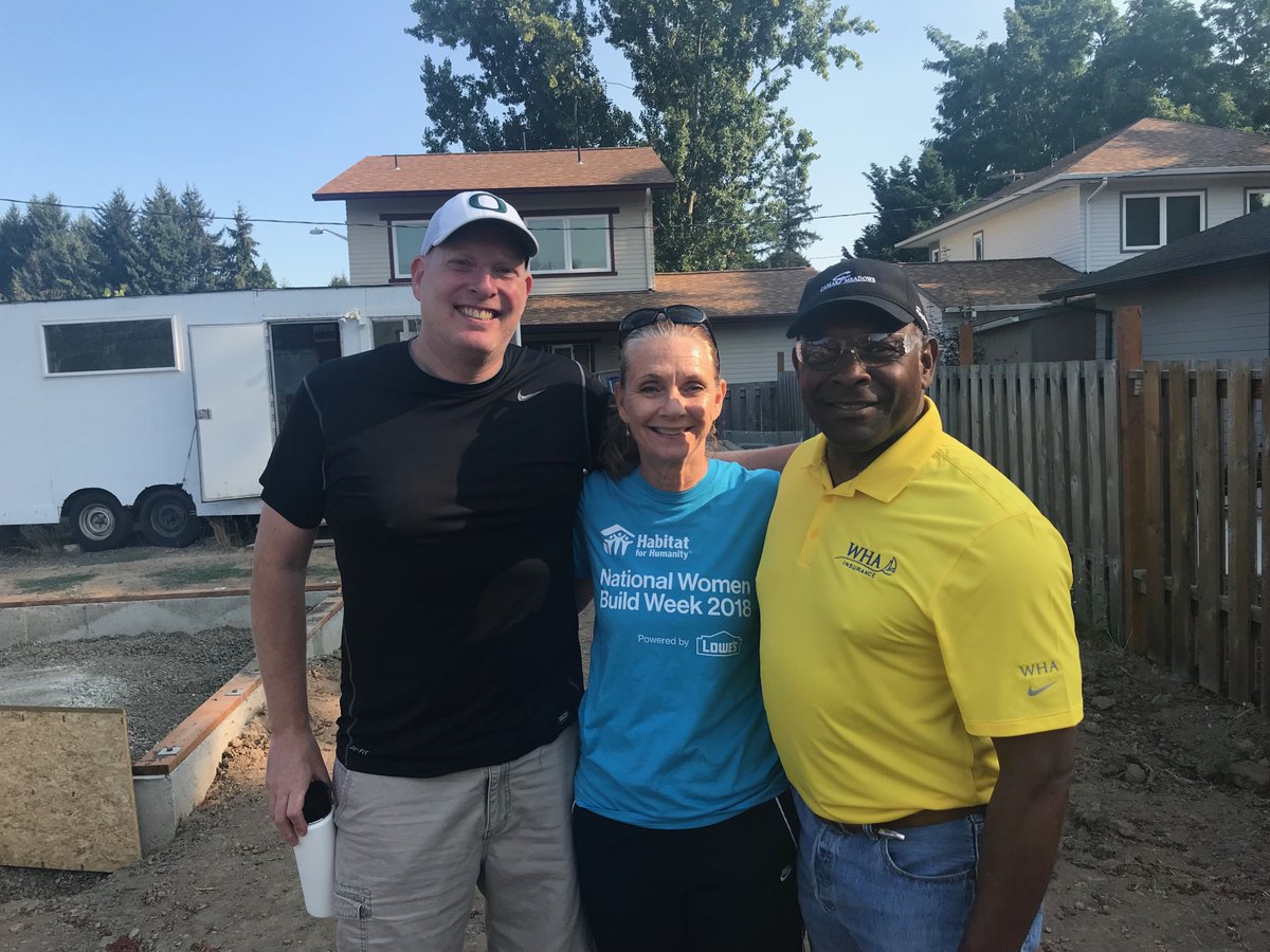 Our Vice President of Business Development, Marvin Revoal, and other volunteers working hard while out devoting their time and labor to help support Habitat for Humanity. WHA Insurance would like to thank all of the participants for helping support such a great cause!