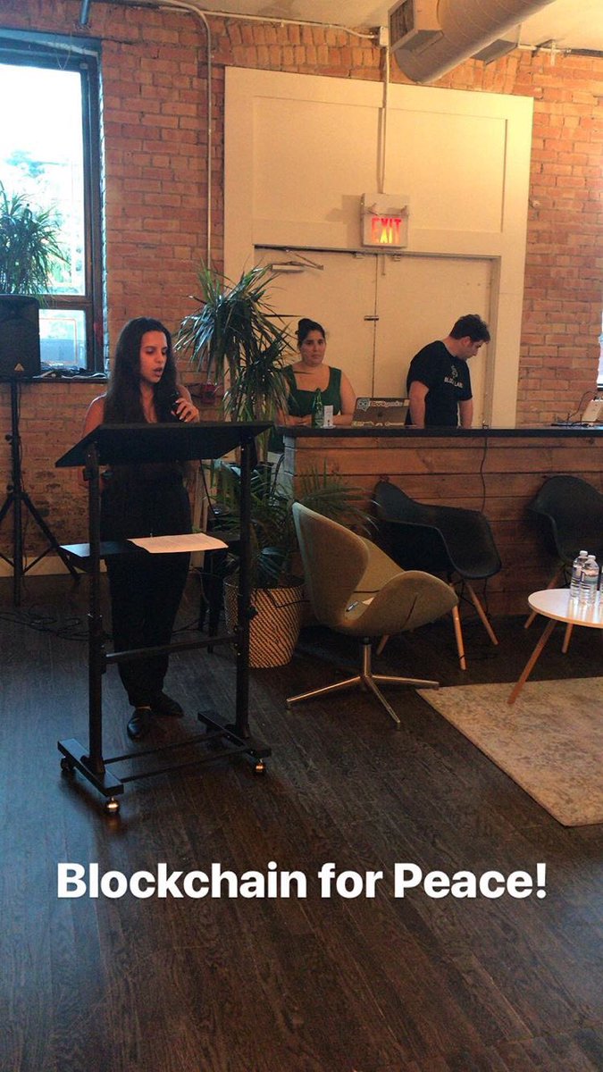 Futurist_conf's tweet photo. Our girl Olivia opening up the Blockchain for Peace event @B4PeaceCanada @BlockxLabs @startwellco Great job Liv!!!! <3 https://t.co/oVHgxoVqlX