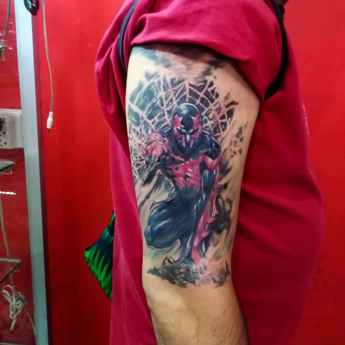 Spiderman 2099 
#spidermantattoo 
#marveltattoo