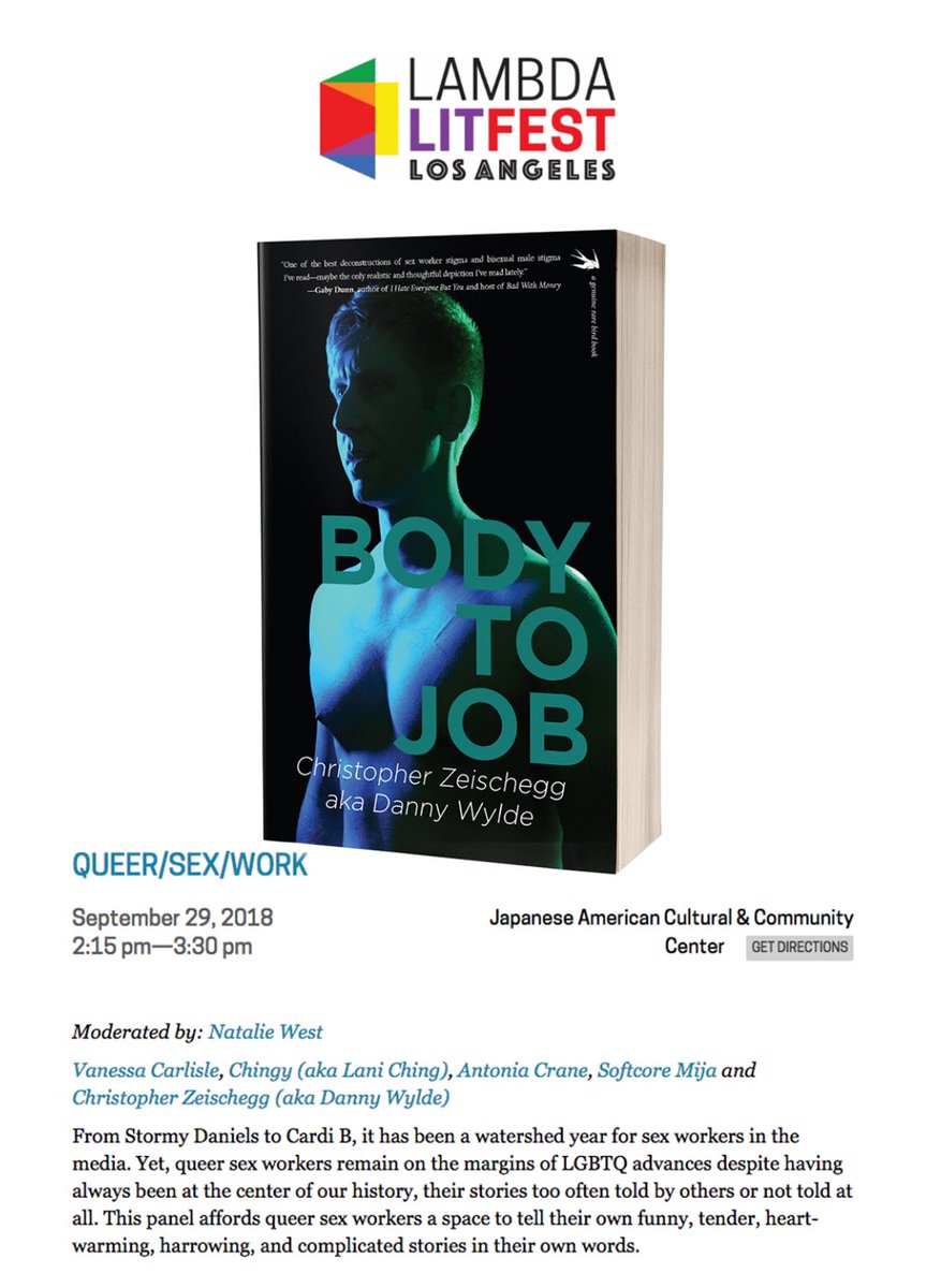 chriszeischegg's tweet image. Who’s coming out to @LambdaLiterary #lambdalitfest Los Angeles? With me @LesbianDomme @AswgthZine @antoniacrane @VCarlisle @thegaychingy