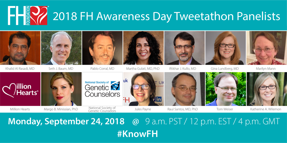 FamilyHeartFdn's tweet photo. What an amazing group of panelists to speak about #heartdisease #cholesterol and #KnowFH. Join us ! @KAWilemon
@SethJBaum @heartukcharity
@MarilynMann @drpablocorral
@rauldsf_santos @gina_lundberg
@DrMarthaGulati @iftikhar_kullo
@WeiserTom @GeneticCouns
@minissianm@kalrasadi https://t.co/pW43u9VZMw