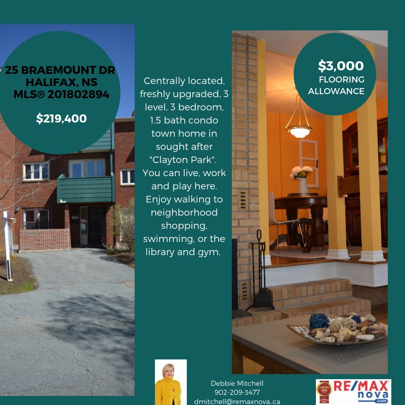 This centrally located, freshly upgraded, 3 level, 3 bedroom town home in sought after "Clayton Park". You can live, work and play here. Enjoy walking to neighborhood shopping, pubs, swimming, or the library and gym! !!!!PLUS A $3,000 FLOORING ALLOWANCE