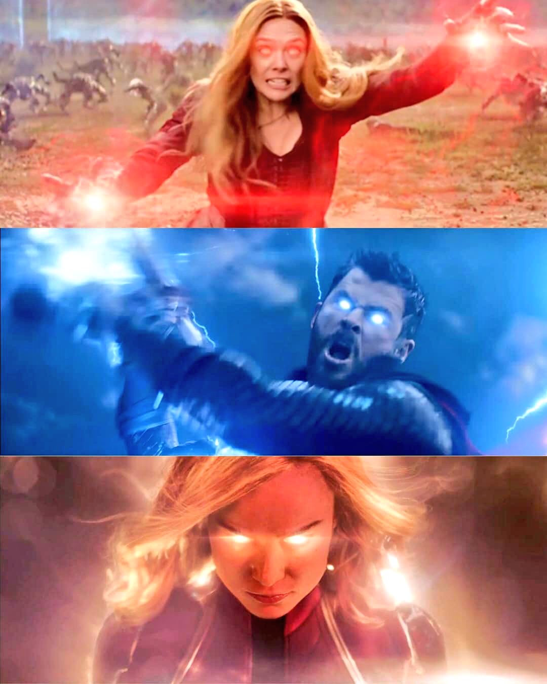 Stan Daishi 映画垢 今のところ ワンダ ソー キャプテンマーベルの三強だろうな ワンダは当初より急激に成長したし ソーは元々強いのにストームブレイカー持ってるし キャプテンマーベルは詳しくは知らないけど絶対強いし 他のキャラクターも