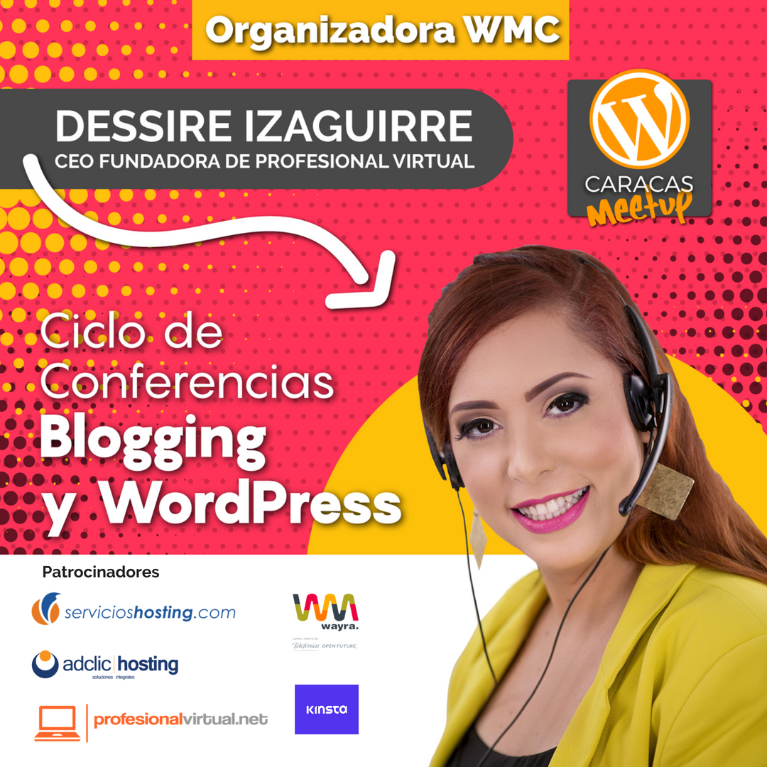 wpmeetupccs's tweet photo. Dessire Izaguirre será parte de los ponentes en el próximo encuentro de la comunidad y compartirá con nosotros sobre la planificación de contenidos para tu blog #28Sep #WordPressMeeTupCcs https://t.co/65qYuiZX0R