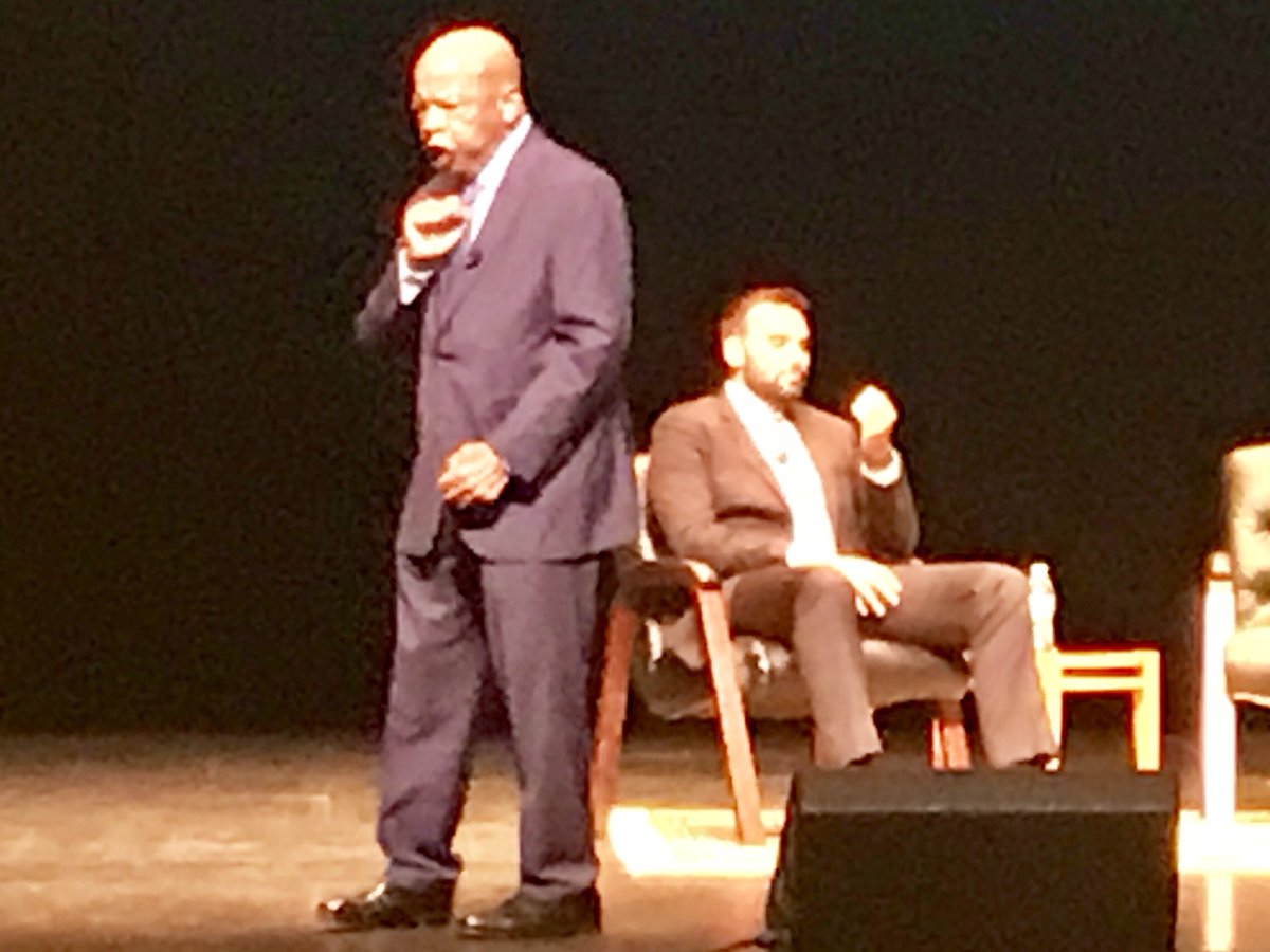 SDIndivisible's tweet image. “We’re not there yet but we’re on our way to making one America.

We’ve come too far to go back.

We’re going forward!”
- @repjohnlewis

#OneBookOneSanDiego
#GoodTrouble