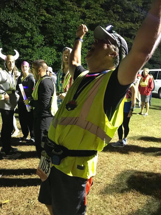 KarenTararache's tweet photo. In case you doubted just how awesome @JimKambrich really is, here’s more proof! This man trained for and conquered Tongue Mountain coming in under his goal time! Bravo! 👏🏼🍻 #13Ragnar #RagnarADK https://t.co/Z8YtMl4ODR https://t.co/Y5e4cbxbvx
