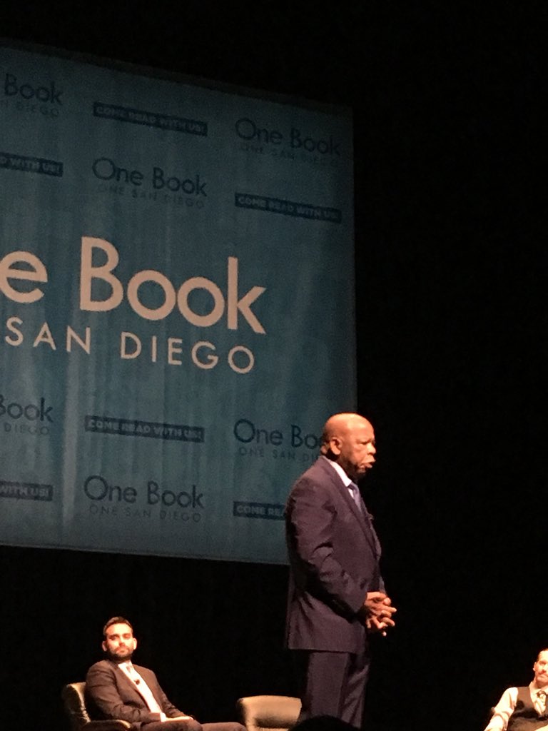 normachavezp's tweet image. “We are not there yet, but we are on our way to becoming One America, One people” - @repjohnlewis #OneBookOneSanDiego