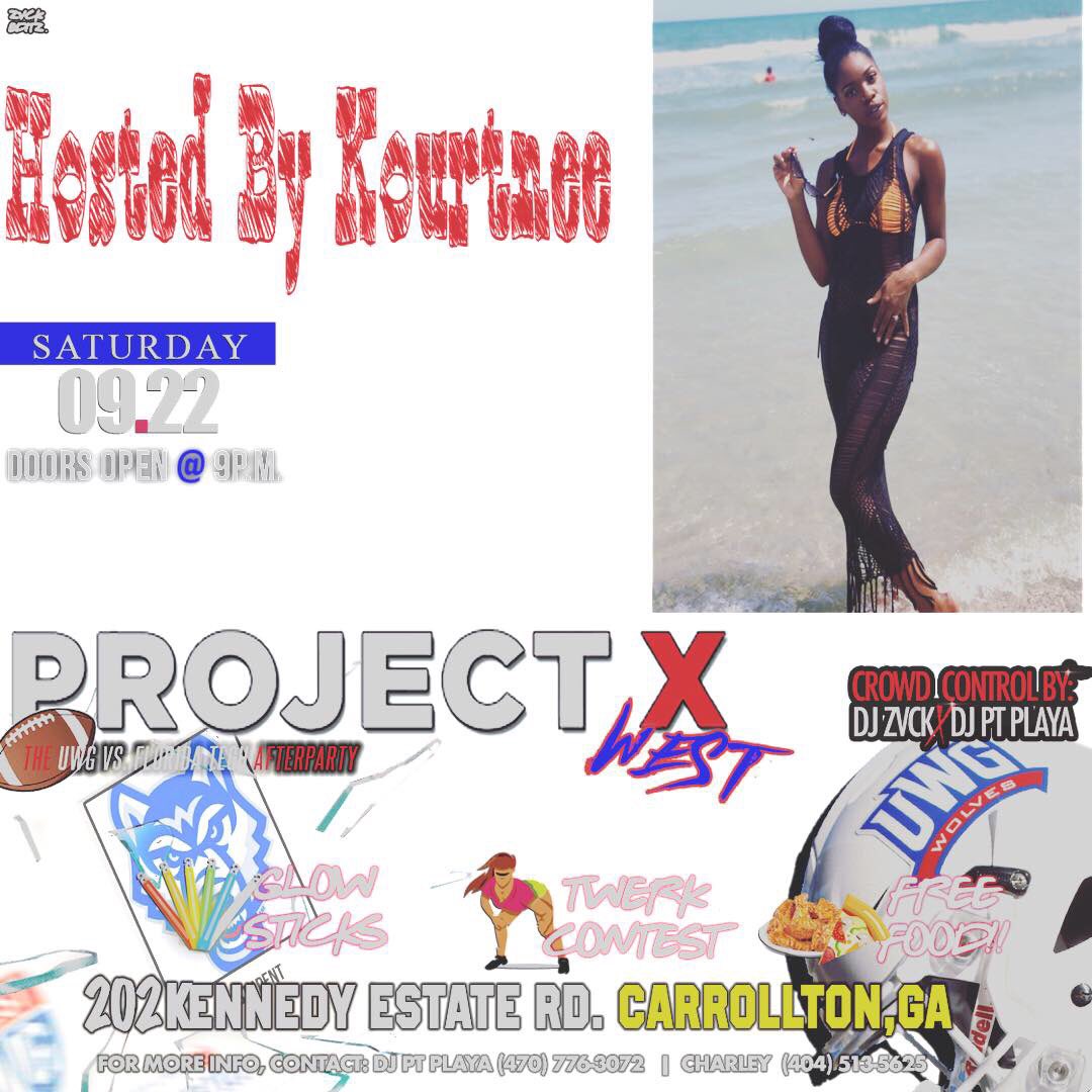 Denaris_Terrell's tweet photo. #PROJECTXWEST🎊🎉
Saturday September 22nd
-Glow Sticks 🔦
-Beach Balls & Much More 🤷🏾♂️
This Party Will Be ON SMASH🤮 😰💯
West Georgia Football Game After Party 🏈
#UWG #UWG22
CONTACT @DJPTPLAYA3 https://t.co/PAxOJdJTUO