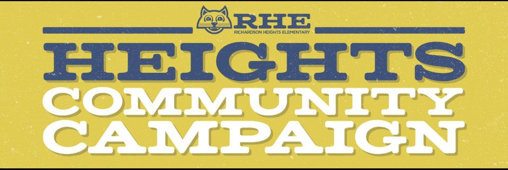 Heights_PTA's tweet photo. It’s time for the annual Heights PTA Community Campaign! Our goal is to raise at least $10,000! To help support all the wonderful things our PTA does for @RHeightsElem please visit our website to learn more and donate! https://t.co/mSZKCXK97G https://t.co/Jj9jsn24s1