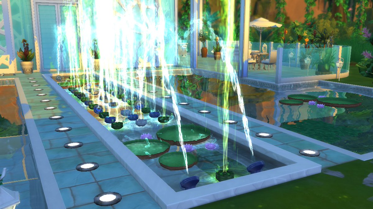 #FountainFriday Its a thing :) - Jade Jungle Garden Villa.  #Selvadorada. #TheSims4 #TheSims #ShowUsYourBuilds