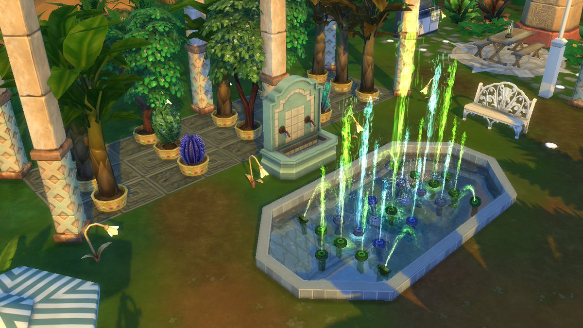 #FountainFriday Making it a thing :) Look its nearly a pattern - Jade Garden Trailhead - bit.ly/2NZk6LU #ShowUsYourBuilds #Sims4 #Selvadorada. #TheSims