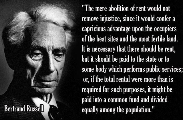 #betrandrussell #georgist #groundrent #UBI