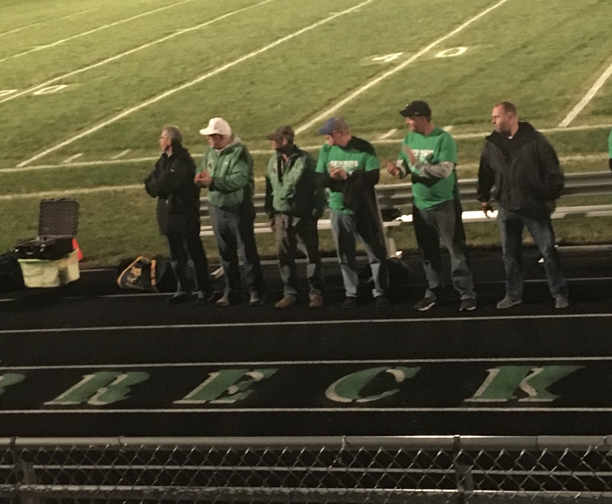 Cowboys go to 4-0 with the 1988 State Champs cheering them on. Great crowd on hand for the 32-0 shutout against Crookston.  #onceacowboyalwaysacowboy