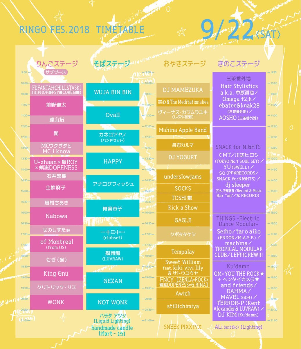 KingGnu_JP's tweet photo. 本日『 りんご音楽祭 』

King Gnuの出演は
りんごステージ 18:30~

長野では初ライブだぜーー
みんなよろしくな🙌 https://t.co/XC1AhUkJkO
