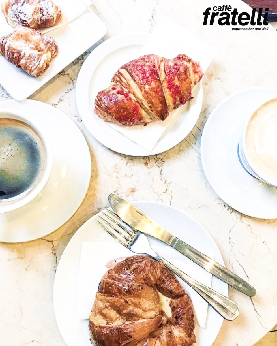 The weekend starts here ☕️🥐
•
📸 <a href="/gourmelita/">Gourmelita</a> 
•
•
#weekend #coffee #coffee_inst #coffeeaddict #coffeelondon #coffeedaily #coffeeporn #coffeegeek #coffeesesh #coffeeshopvibes #cupsinframe #caffèfratelli #croissant #foodie #londonfoodie