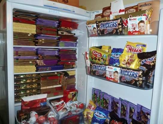 AiruJackie's tweet image. Fridge goals!!
#sweettoothproblems
#chocolate 
@HKRotich stay away