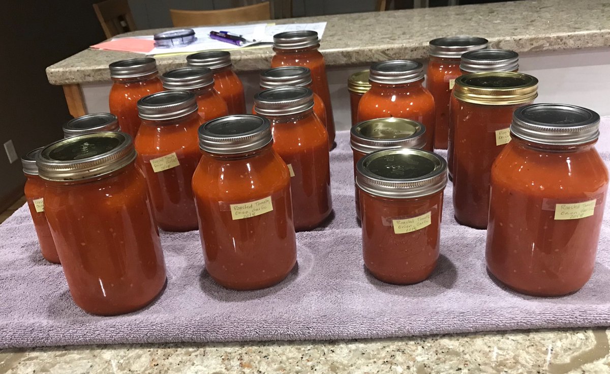 schroeder_ann's tweet photo. Roasted tomatoes, garlic and onion #FallCanning https://t.co/jWrQwSh2NF