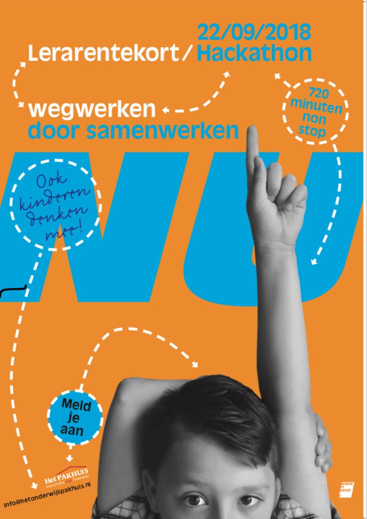 Vandaag!
Gefocust op de toekomst, vandaag iets nieuws bouwen!
Hackathon lerarentekort Amsterdam.
Want, we laten ons toch niet door een probleem beperken?
@SimoneLeereveld  <a href="/SamanthaMekic/">Samantha Mekic'</a> #hack020
