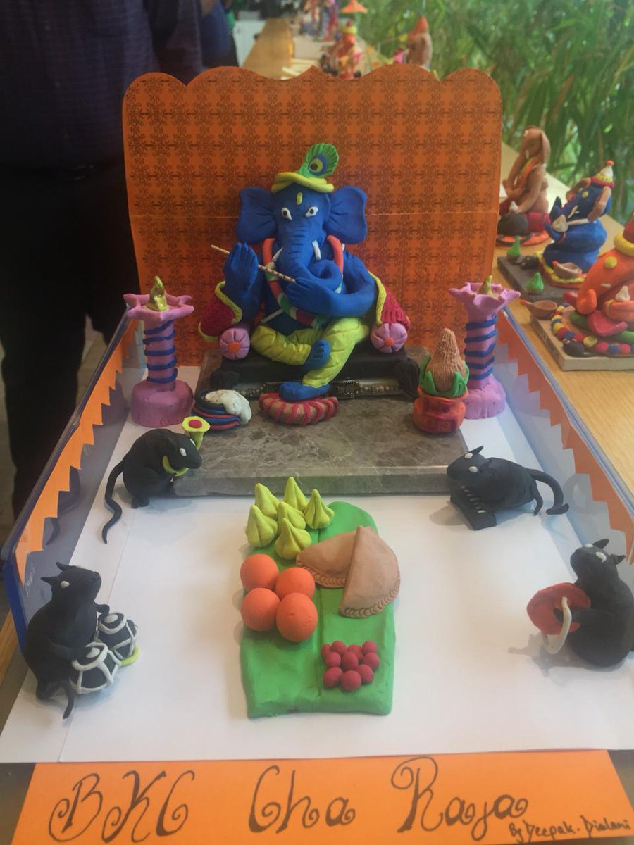clay modelling ganesha