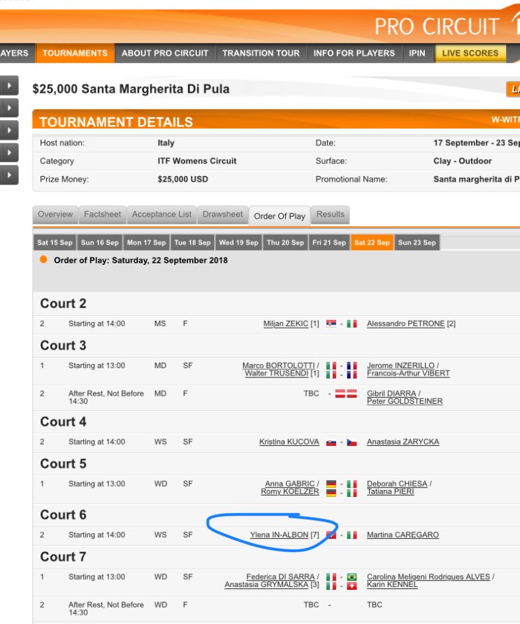 ⁦<a href="/Ylena_InAlbon/">Ylena In-Albon</a>⁩ en 1/2 finale au 25 000$ de Santa Marguerita Di pula 👏💪🎾👌⁦<a href="/WilsonTennis/">Wilson Tennis</a>⁩ ⁦<a href="/ASICSTennis/">ASICS Tennis</a>⁩