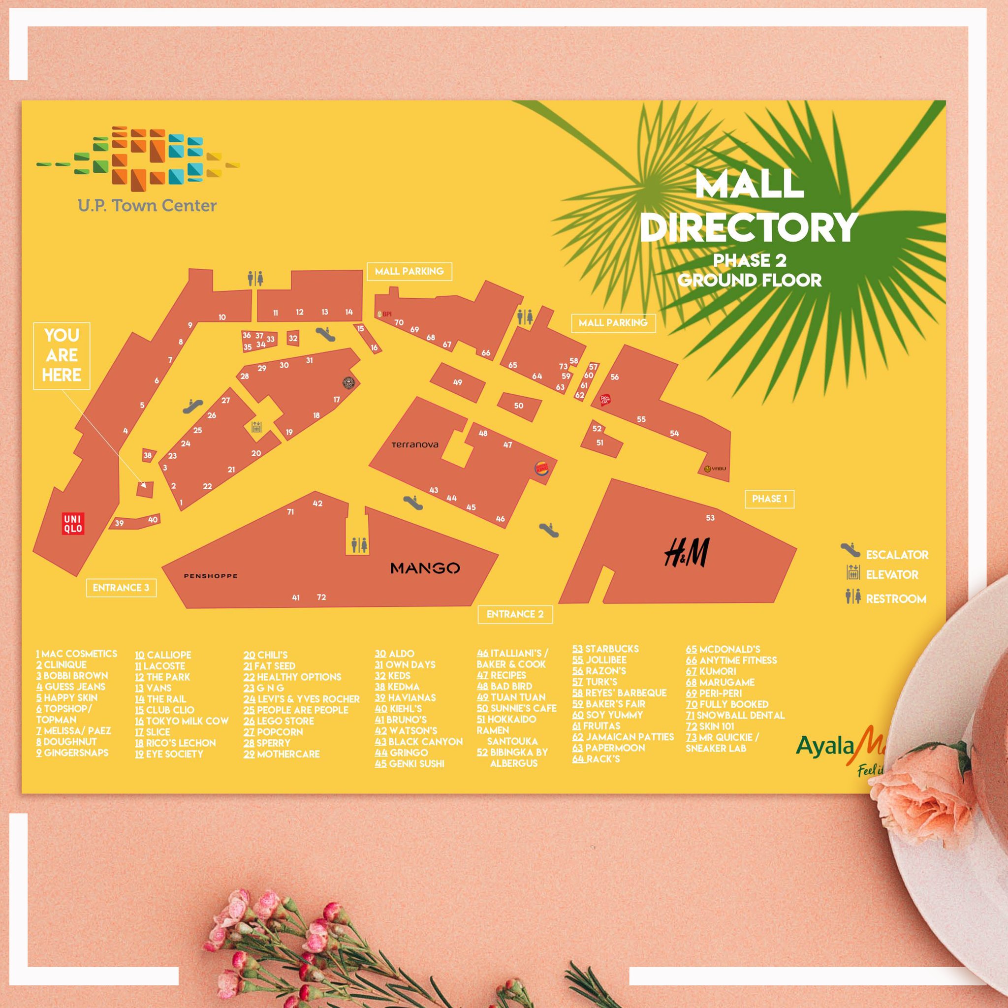Town Center Mall Layout U.p. Town Center On Twitter: "Check Out Our Mall Directory Of Phase 2. Know  Where To Find Your Fave Stores. ❤ #Uptclovesyou Https://T.co/Kntnmz9Ctr" /  Twitter