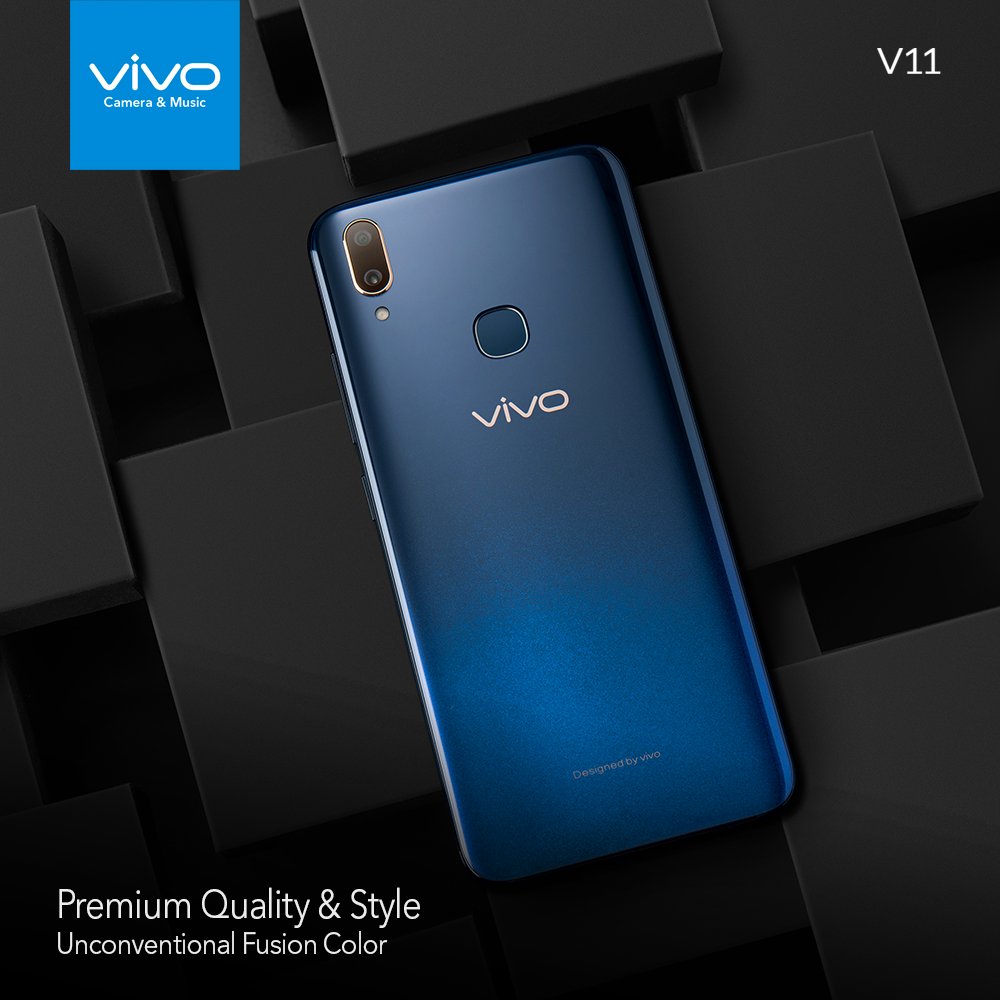 vivopakistan's tweet image. All other phones, back in your boxes! The #VivoV11 is here. #FusionColors #AICamera
