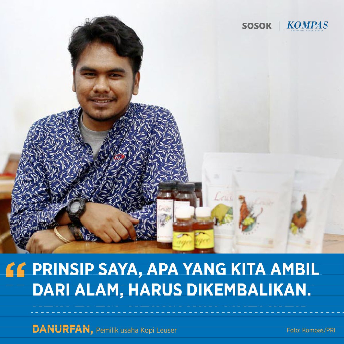 Upaya menyelamatkan lingkungan dilakoni Danurfan (<a href="/indiegem/">Danurfan Leuser Indonesia</a>), pemilik usaha Kopi Leuser. Lewat donasi kopi, ia geliatkan semangat konservasi dan perlindungan satwa liar yang dilindungi. #Sosok #AdadiKompas

➡️bit.ly/2xvMvj2⬅️