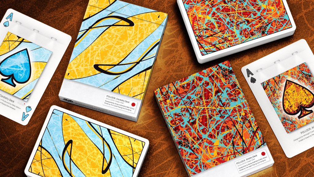 POLLOCK: Artistry &amp; Cardistry Playing Cards LIVE on <a href="/kickstarter/">Kickstarter</a> #abstractartist #playingcards #cardistry <a href="/BestKickstarter/">Best of Kickstarter</a> @BestofKickstart 

kickstarter.com/projects/thedo…