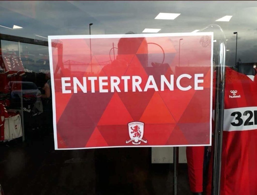 Football Away Days on Twitter "The sign on Middlesbrough club shop 😂…