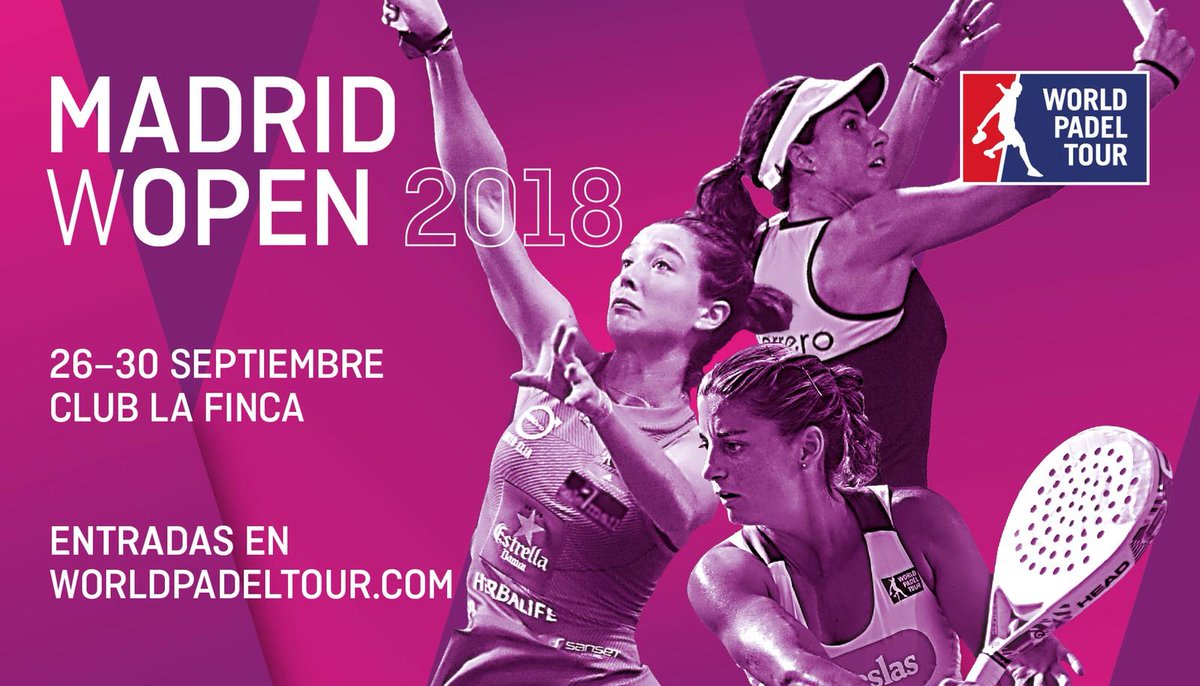 HelloPadel's tweet photo. WPT - WOPEN 2018 By first time @WorldPadelTour is organizing a tournament only for Women!!!
Starting next week in Madrid
#PadelLadies #Playpadel #PowerGirls #HelloPadel #Padeleverywhere #WPTWopen2018 https://t.co/vFykyxo2fG