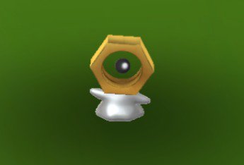 センジ Al Twitter ナットモン 仮 ろっかくポケモン 仮 タイプ はがね エスパー 推定 メタモンが へんしん した すがたのみが かくにんされた なぞの ポケモン ろっかくけいの あたまの まんなかに まるい めが ひとつ ういている 勝手にポケモンずかん