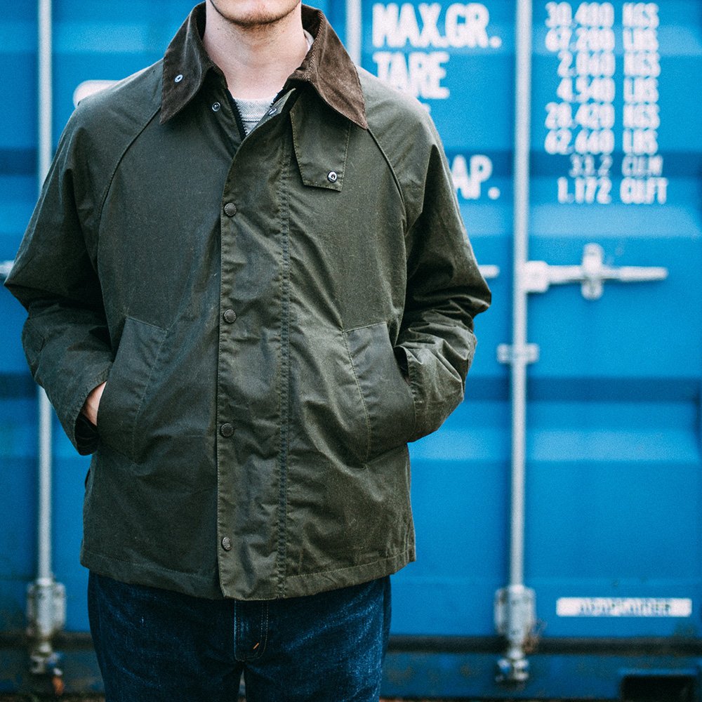 barbour engineered garments graham waxed cotton jacket