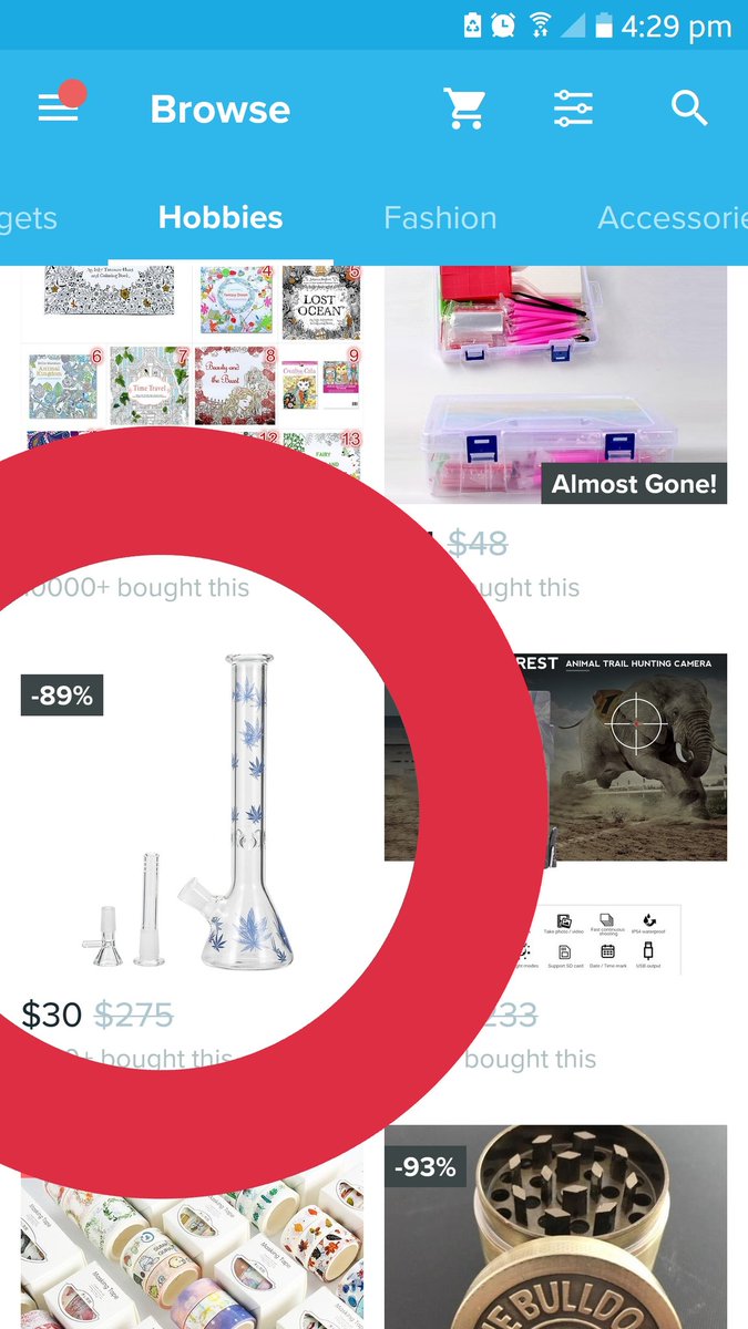 JessCross16's tweet photo. I am done!!😂😂😂 

I was scrolling through an app called wish. Now if u don't know what wish is, its for online shopping. Kinda like Amazon.

Anyway i went to the gadgets section and this is what i found.... https://t.co/fYbKUmCYnp